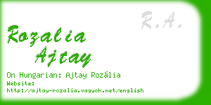 rozalia ajtay business card